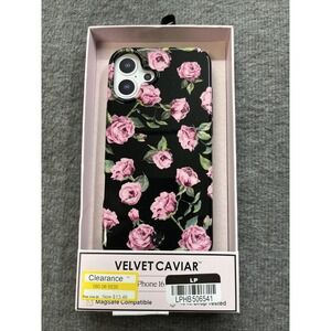 VELVET CAVIAR Apple iPhone 16 Plus MagSafe Case - Black & Pink Rose Floral